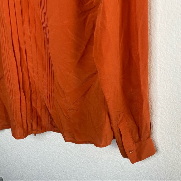 Trina Turk orange silk blouse - Picture 10 of 12